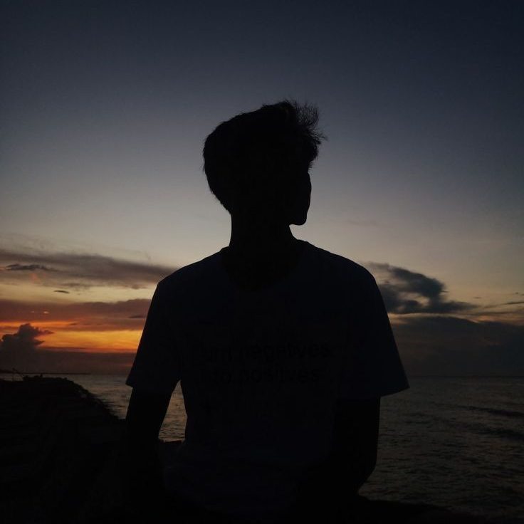 man and beach