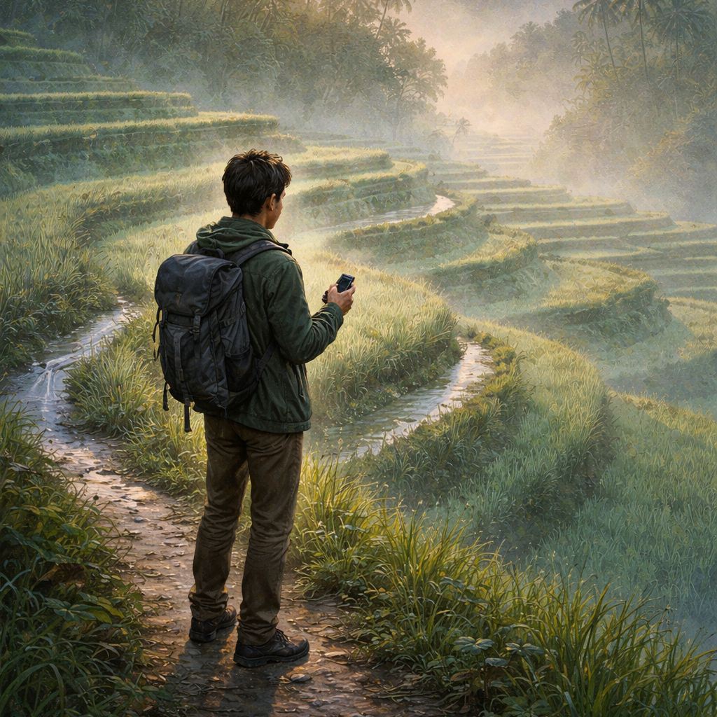ilustrasi Tegalalang Rice Terrace